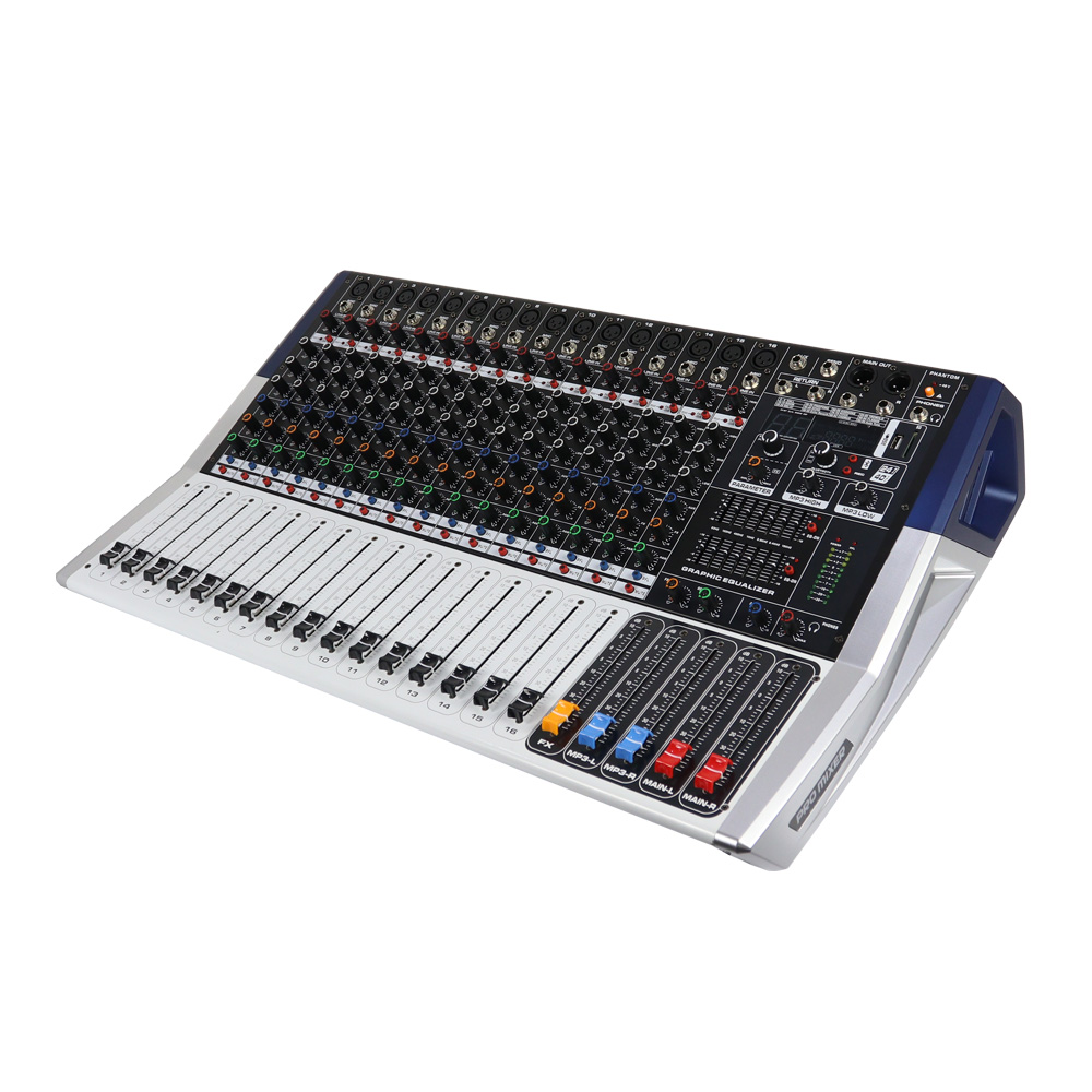 Audio Mixer 16 Channel Usb - Профессиональный 350-ваттный 16-канальный металлический аудиомикшер с