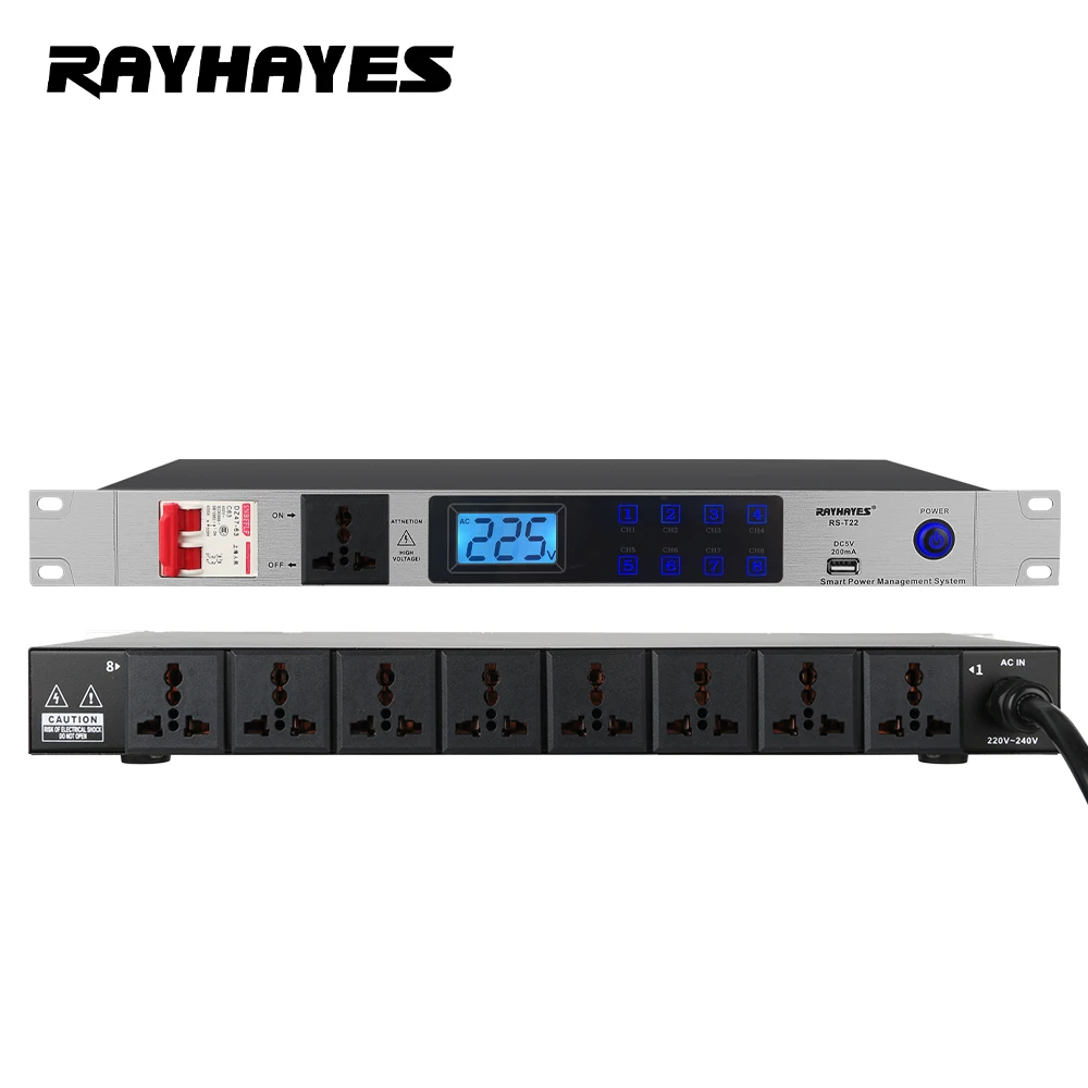 Audio Interface Usb 8 Channel - RAYHAYE RS-T22 Профессиональный 8-канальный секвенсор питания