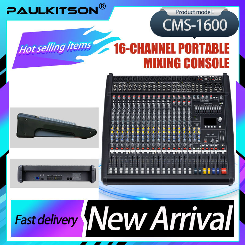 Audio Mixer 16 Channel Usb - PAULKITSON CMS-1600 – профессиональный аудиомикшер, 16-канальная