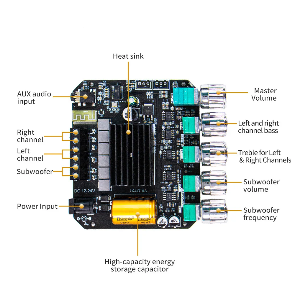 Mic Preamp 1073 Clone - YS-MT21 2.1-канальный аудиоусилитель мощности 50Вт*2+100Вт, цифровой