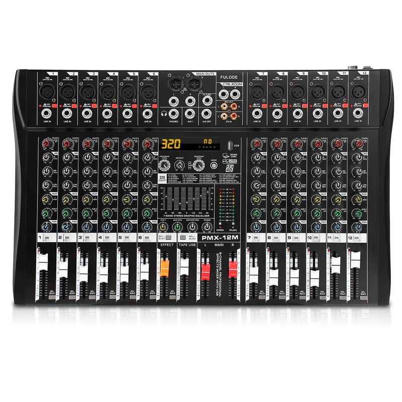 Audio Mixer 16 Channel Usb - Микшерный пульт Fuluode 6/8/12/16 каналов, аудиомикшер