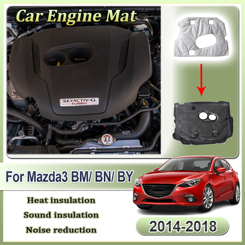 Acoustic Foam Panels Soundproof - Коврик для двигателя автомобиля Mazda3 BM