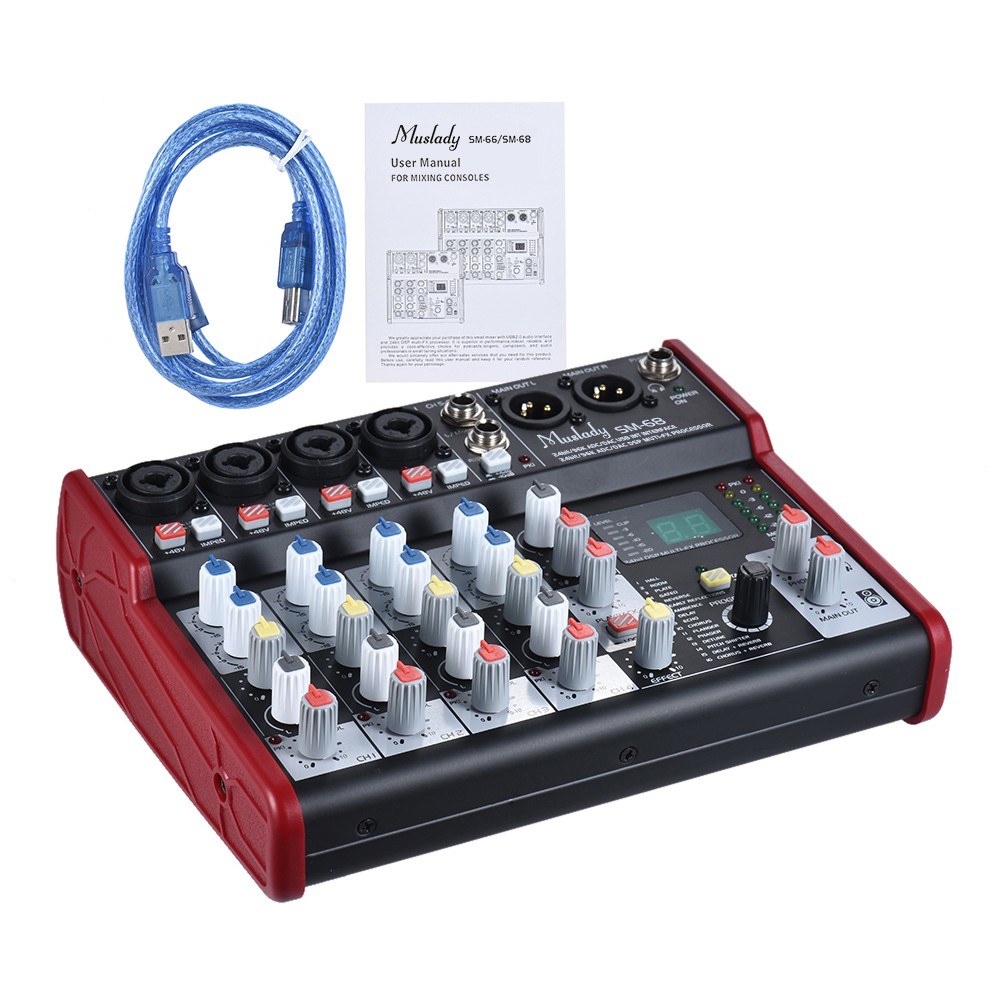 Портативный 6-канальный микшер – обзор и цена Audio Mixer 16 Channel Usb