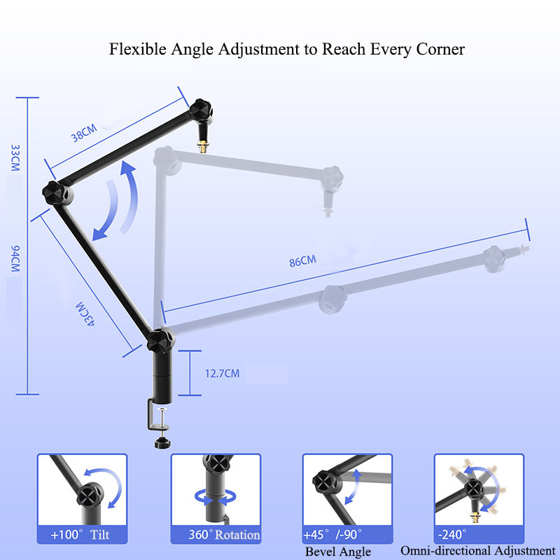 Регулируемая настольная стойка – обзор и цена Microphone Boom Arm Desk