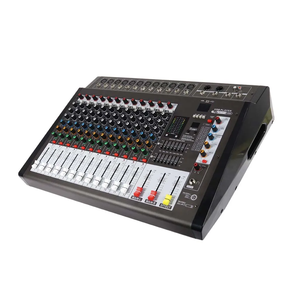 Микшерный пульт Gooermi DMX-12 – обзор и цена Audio Mixer 16 Channel Usb