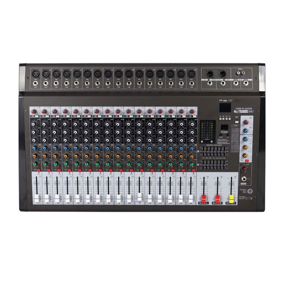 16-канальный консольный микшер – обзор и цена Audio Mixer 16 Channel Usb