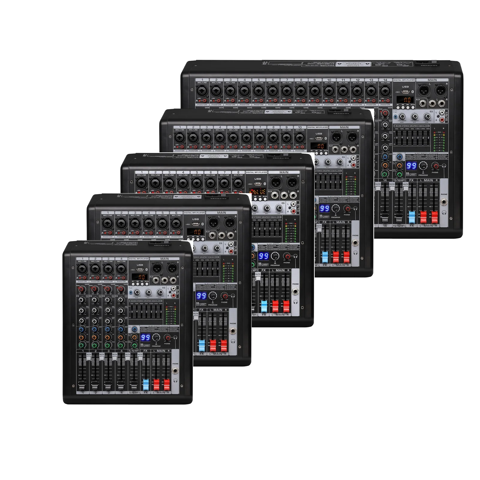 Профессиональный 16-канальный  – обзор и цена Audio Mixer 16 Channel Usb