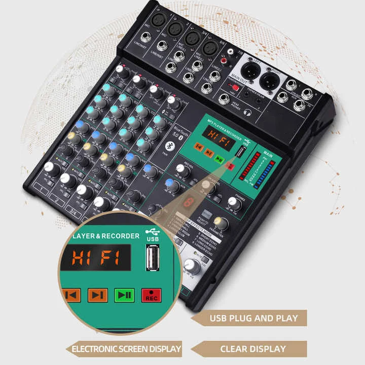 Профессиональный 8-канальный D – обзор и цена Audio Mixer 16 Channel Usb