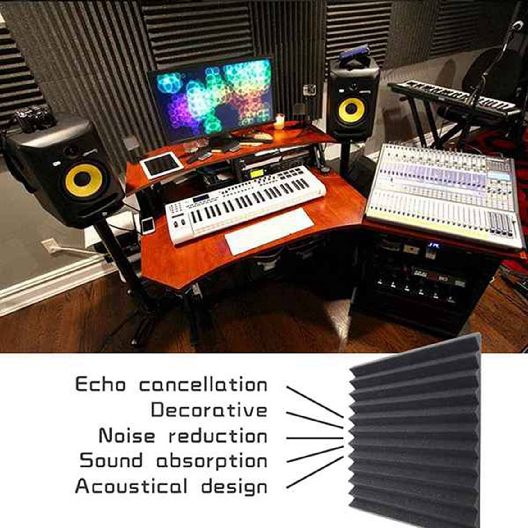 48 шт. акустическая пенопласто – обзор и цена Acoustic Foam Panels Soundproof