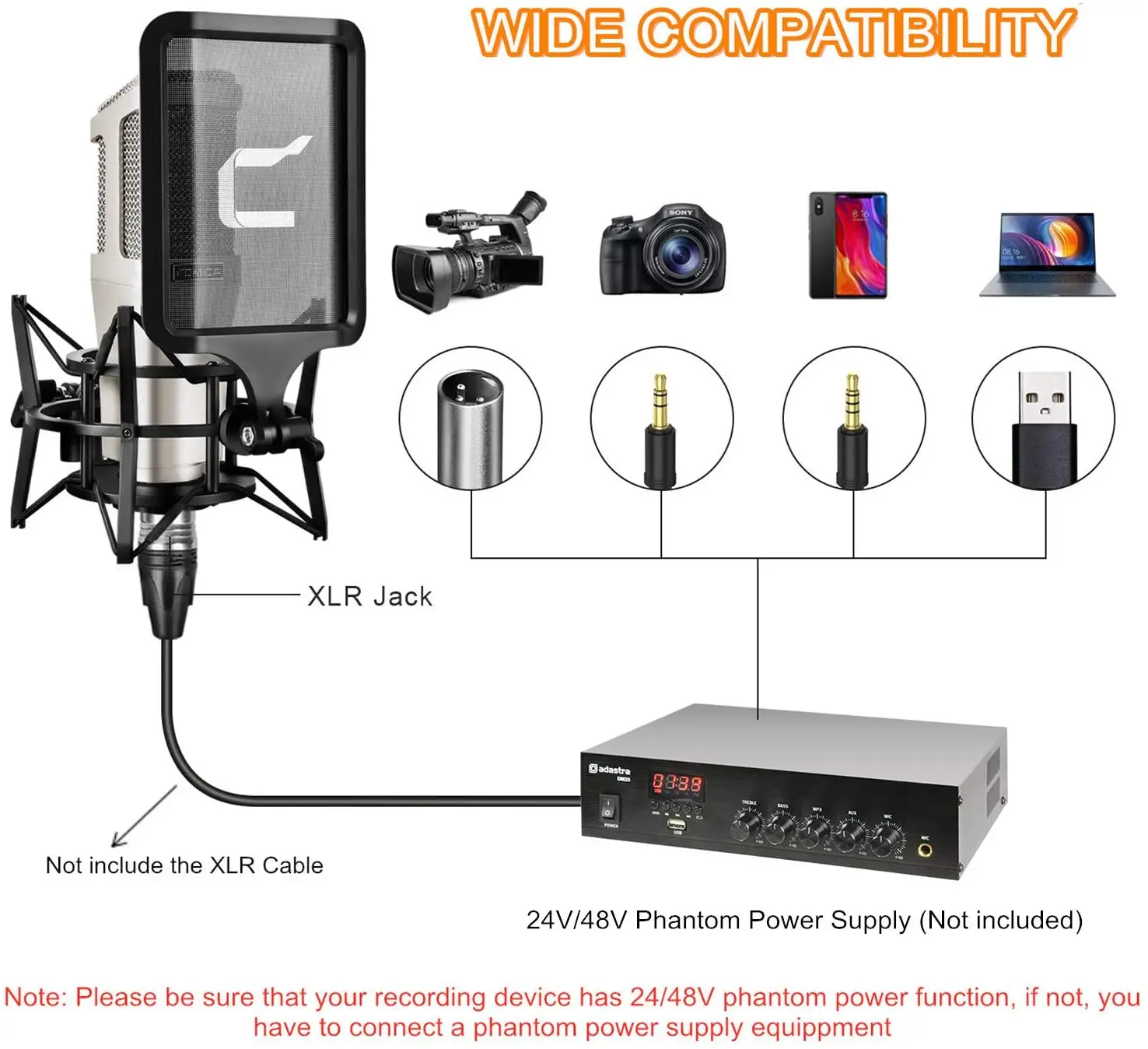 Профессиональный конденсаторны – обзор и цена Condenser Microphone Studio Large Diaphragm