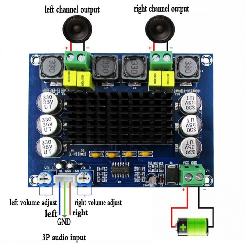 XH-M543 TPA3116D2 2*120 Вт дву – обзор и цена Mic Preamp 1073 Clone