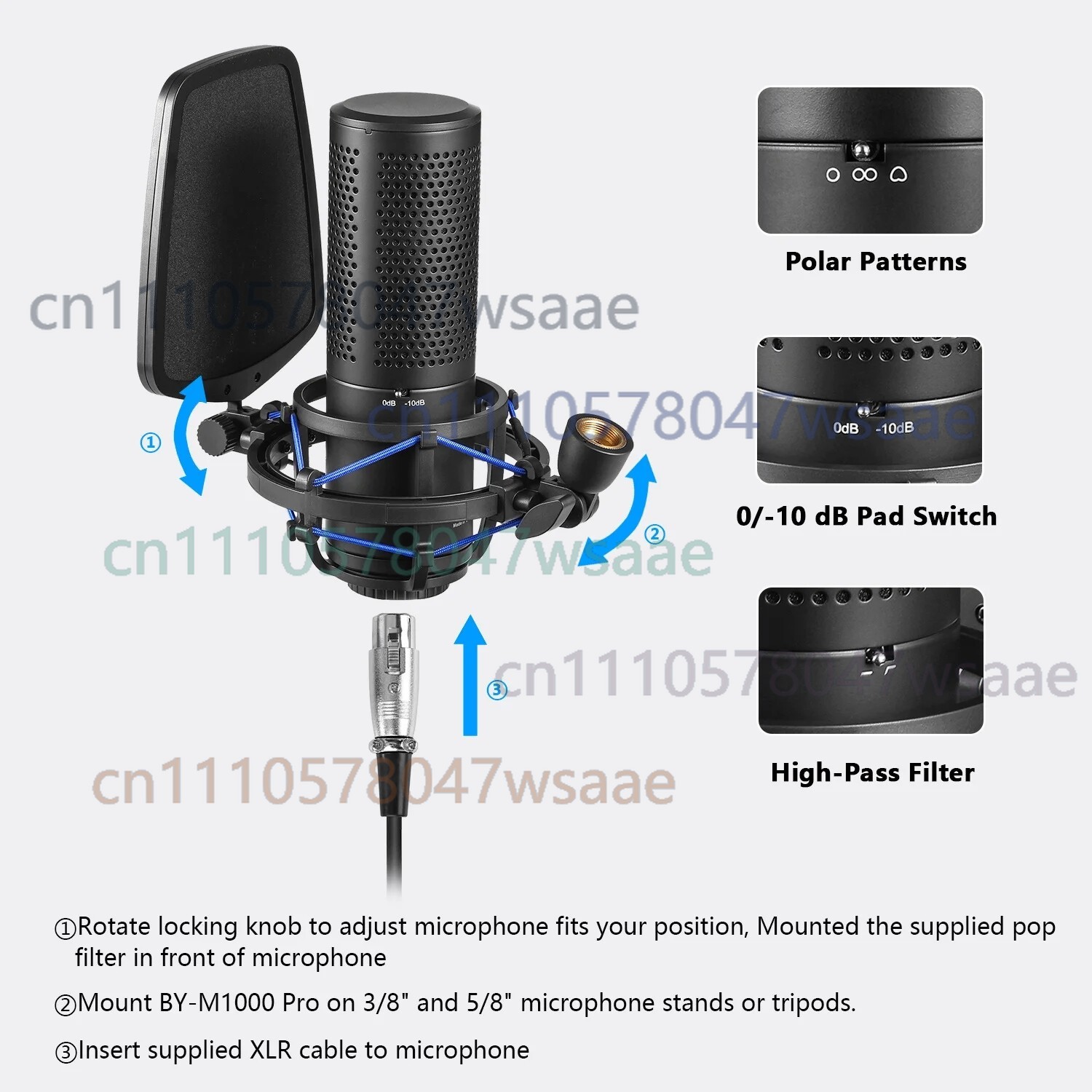 Студийный конденсаторный микро – обзор и цена Condenser Microphone Studio Large Diaphragm