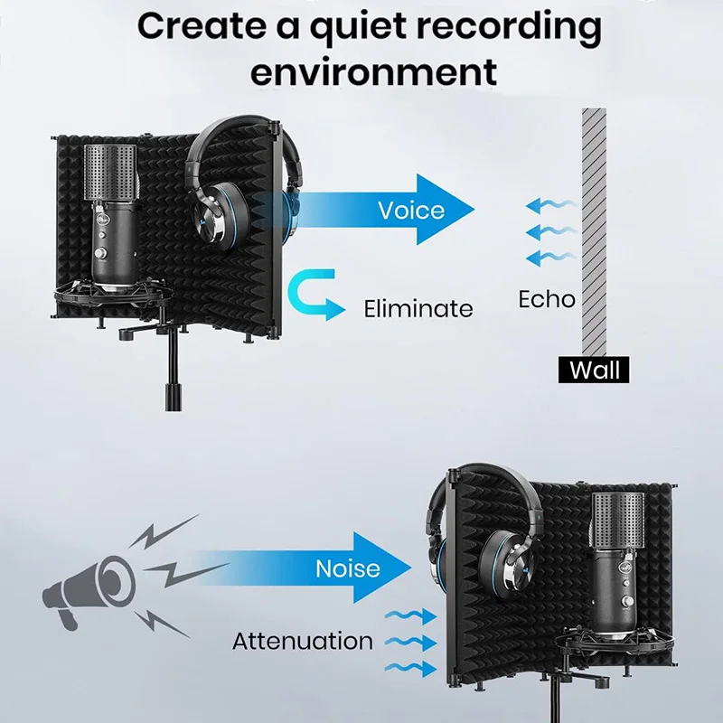 Складная студийная Регулируема – обзор и цена Vocal Booth Isolation Shield